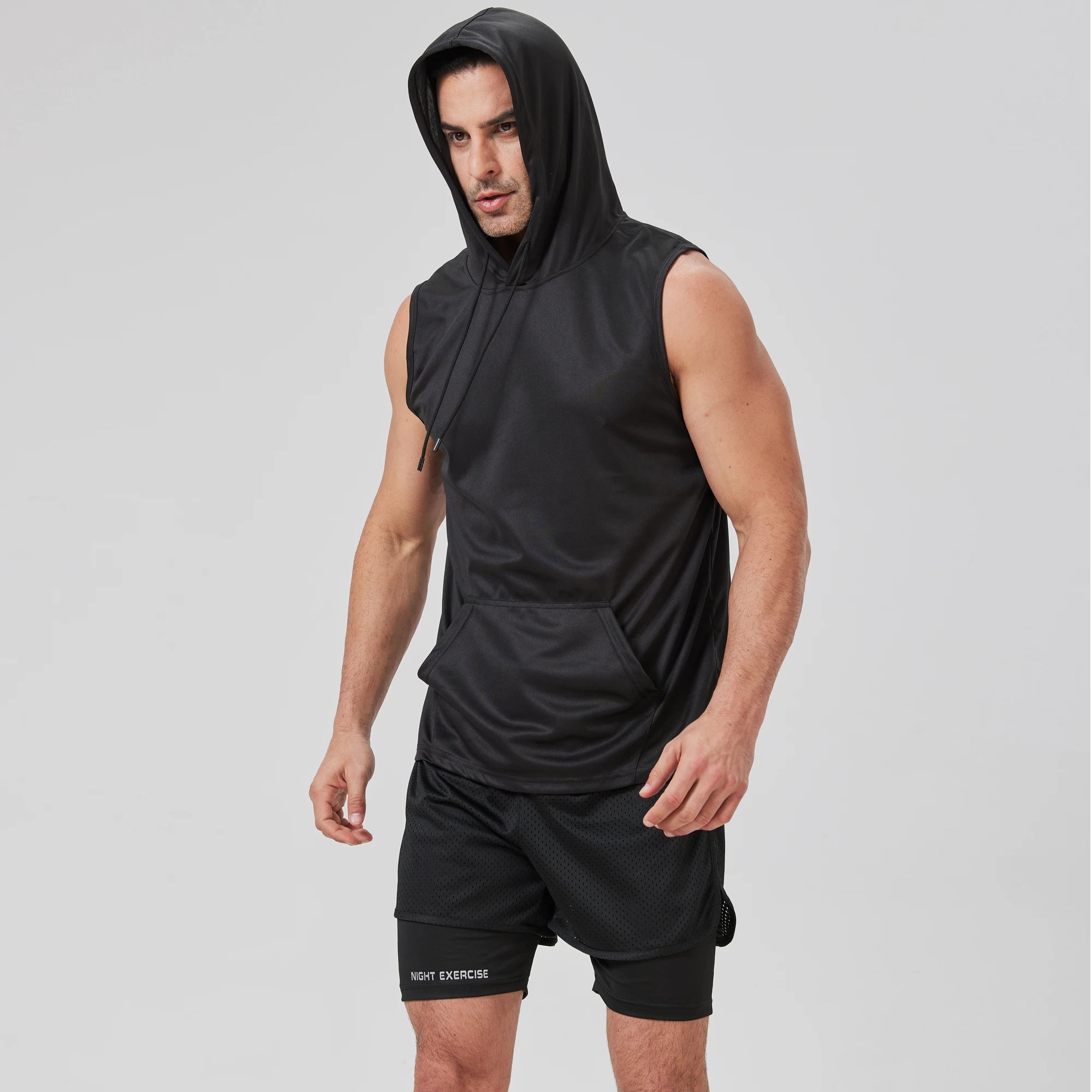 Camiseta Masculina Regata com Capuz
