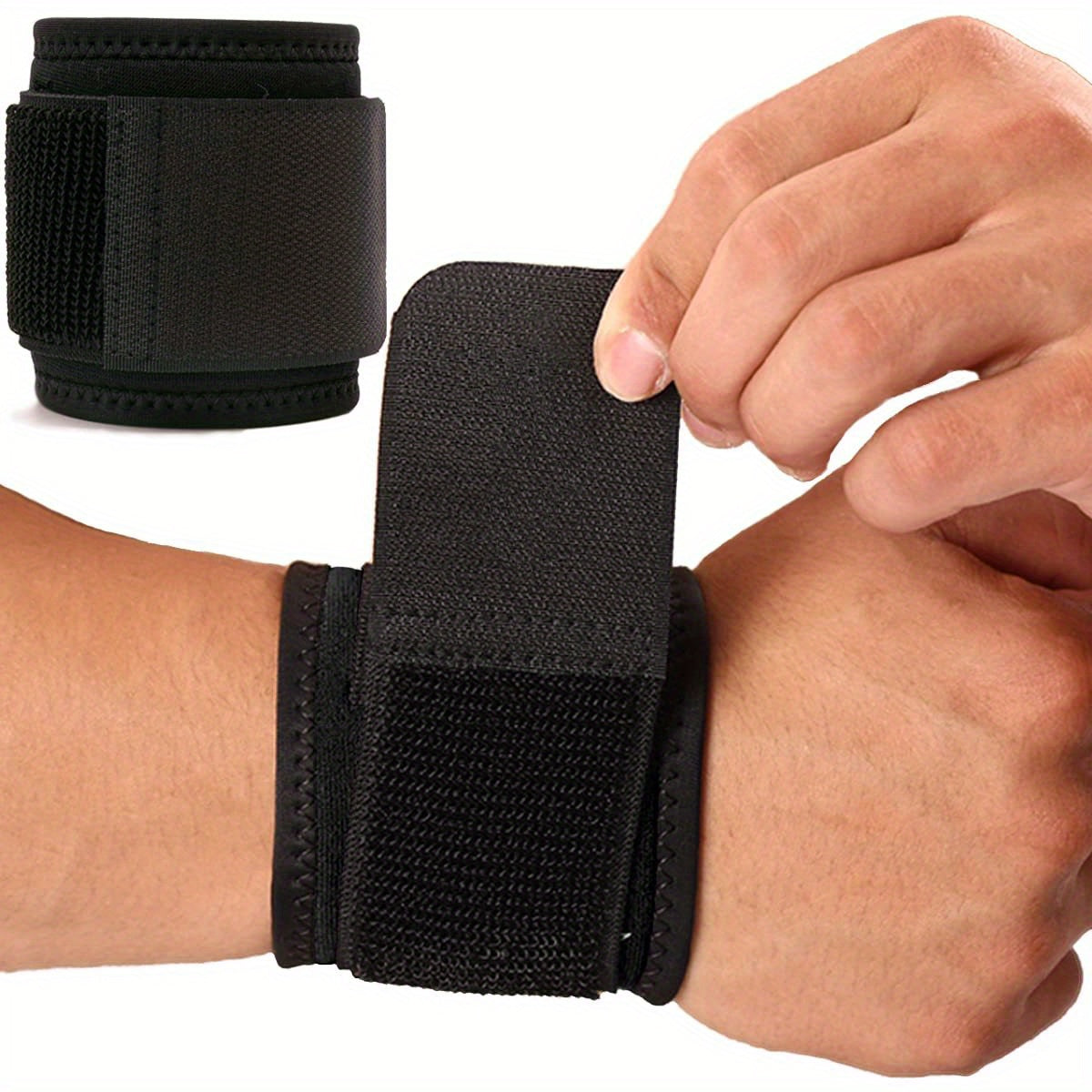 Faixa de Punho Treyon – Suporte Ajustável para Musculação e Crossfit