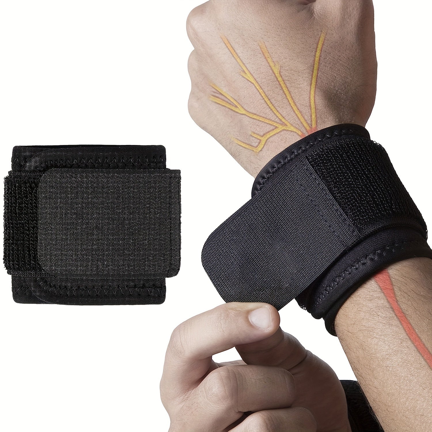 Faixa de Punho Treyon – Suporte Ajustável para Musculação e Crossfit