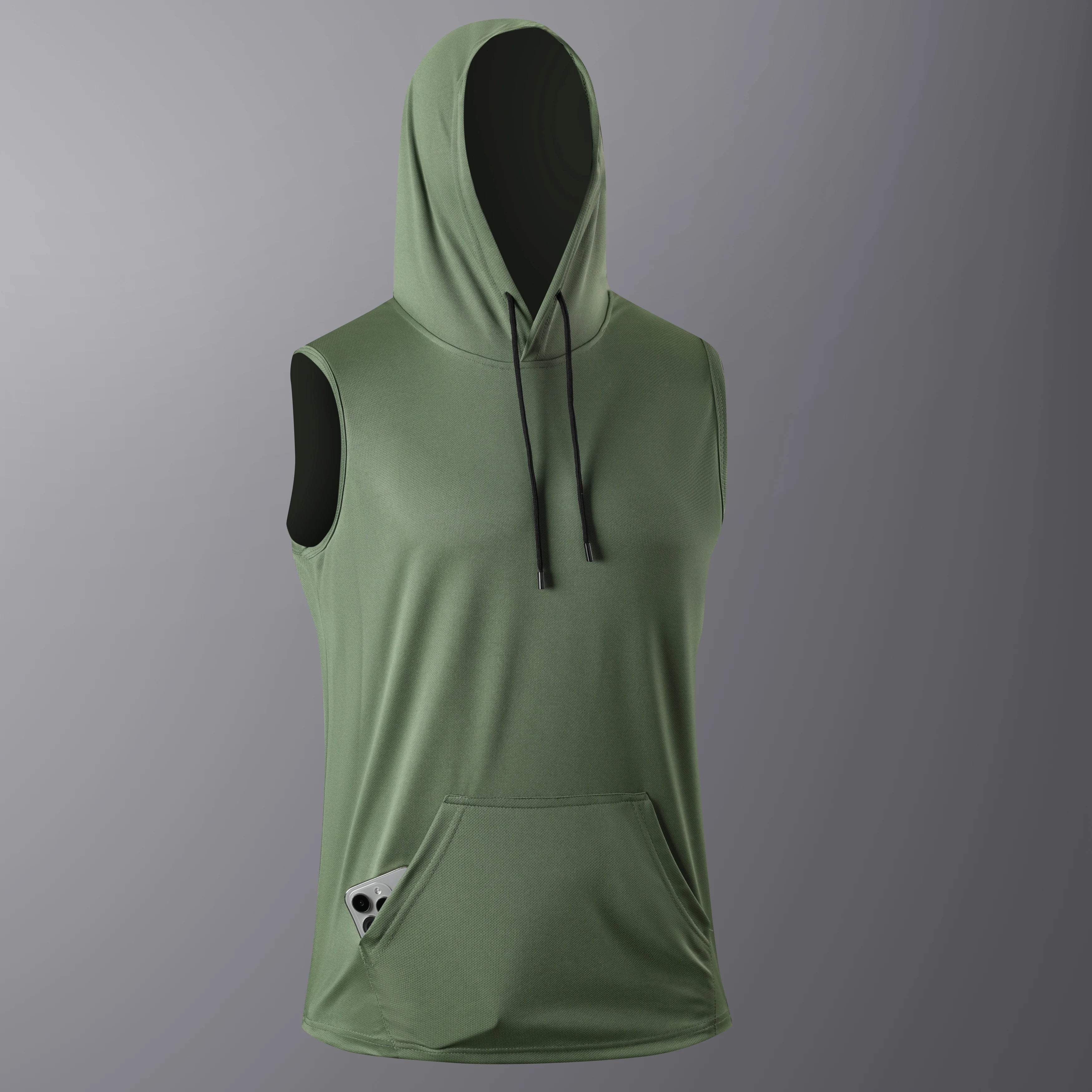 Camiseta Masculina Regata com Capuz